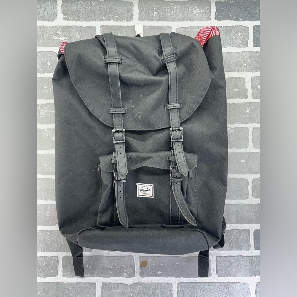 Herschel Black and‎ Red Little American Backpack